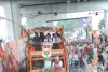 بی جے پی کے قومی صدر کا لکھنؤ میں شاندار استقبال کیا گیا