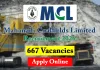 کول انڈیا لمیٹڈ کی ذیلی کمپنی، مہانڈی کول فیلڈز لمیٹڈ (ایم سی ایل) نے 664 عہدوں پر بھرتی کا اعلان کیا ہے
