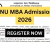 جے این یو نے ایم بی اے 2026-28 بیچ کے لیے داخلہ کا عمل شروع کیا