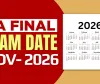 سی اے فائنل نومبر 2026 کے امتحان کے لیے درخواست پورٹل کو دوبارہ کھولنے کا اعلان