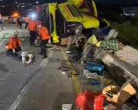 انڈونیشیا میں سڑک حادثے میں 15 افراد ہلاک، 19 زخمی