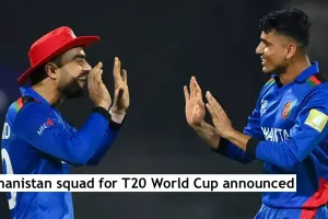 افغانستان نے ٹی ٹوئنٹی ورلڈ کپ کے لیے ٹیم کا اعلان کر دیا۔