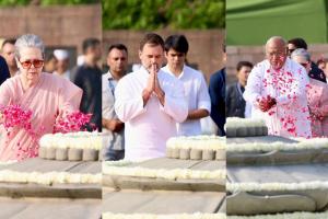 سونیا، راہول، کھرگے نے راجیو گاندھی کو ان کی برسی پر خراج عقیدت پیش کیا۔