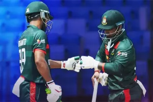 بنگلہ دیش نے آٹھ وکٹوں پر 265 رنز بنائے