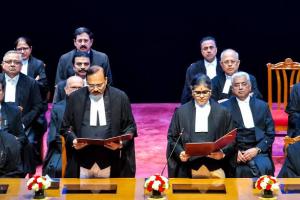 CJI سوریہ کانت نے تین نئے ججوں کو عہدہ اور رازداری کا حلف دلایا۔